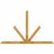 Ekena Millwork Saratoga Rough Sawn Timber Gable Bracket, Western Red Cedar, 84"W x 53"H x 2"D x 4"F, 15/12 Pitch GBW084X53X0204SAR00RWR - alternate 1